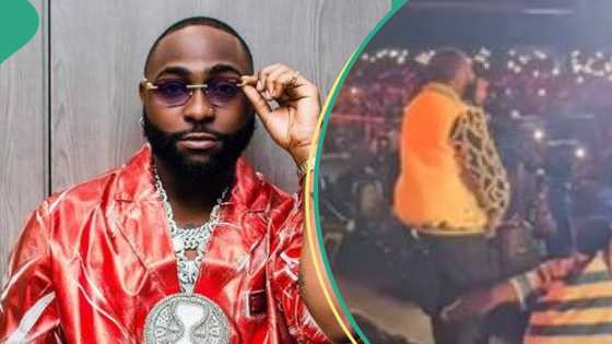 "Davido sef shock": Reactions as bouncers struggle to detach physically challenged fan from singer