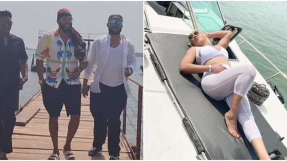 "Naughty December": Freddie Leonard and wife Peggy Ovire enjoy boat cruise, couple share video, photo