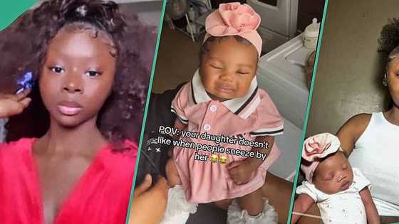 Mum shares little daughter's reaction whenever someone sneezes close to her, video trends