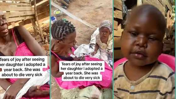 Years later, mother sees little daughter she gave up for adoption, sheds tears in video