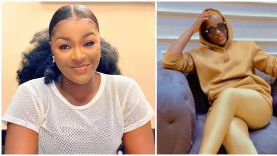 Golden girl: Nollywood actress Chacha Eke Faani steps out in chic sporty look