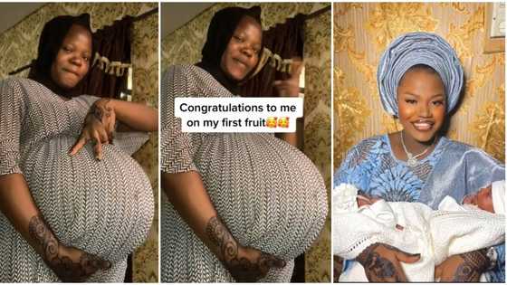 "My first fruit": Joy, excitement as mum welcomes amazing twin babies, video of her huge baby bump goes viral