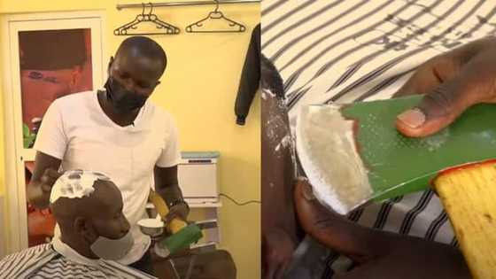 Sabon salo: Yadda wani mai aski ke kwalkwale kan kwastomominsa da gatari