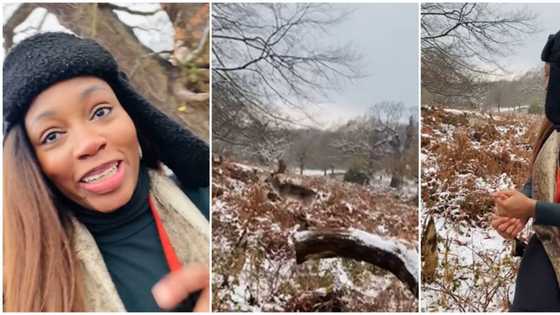 Reality star Khafi hilariously runs for dear life as she goes deer hunting in London (video)