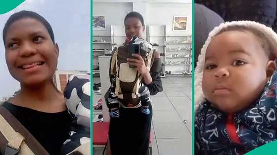 "Everyone thinks I'm his nanny": Lady who was abandoned by White man during pregnancy shows off baby