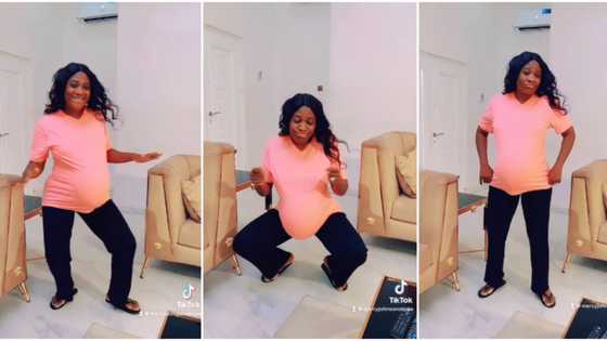 Baby number 5: Fans react as Mercy Johnson dances to Kizz Daniel’s Buga song with baby bump on movie set
