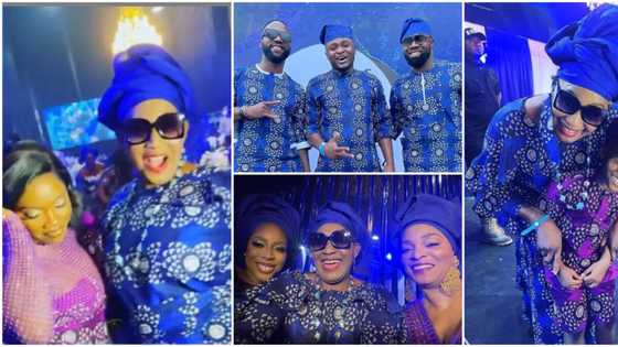 Celebrities attend funeral reception of Tiwa Savage's dad, Banky W, Toyin Abraham, others show up in style