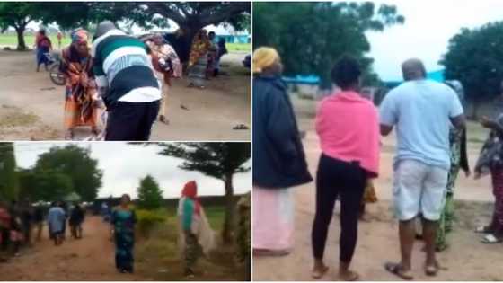 Videos capture emotional moment parents storm Kaduna school where bandits kidnapped students, some wail