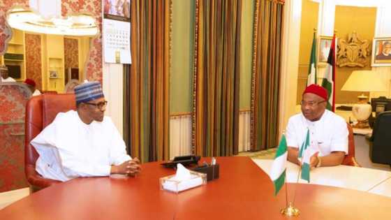 Yanzu-yanzu: Buhari ya karbi bakuncin Hope Uzodinma, sabon gwamnan Imo (Hotuna)