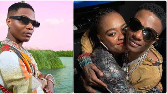 Emotional moment Wizkid reunites with his elder sister Yetunde in the US after 2 years of seeing each other
