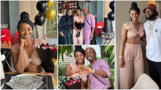 "So lucky: Beautiful gifts as Iyabo Ojo's Priscy gets surprise dinner from bestie, Davido gifts her dollars