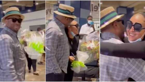 Olakunle Churchill shares sweet video of moment he welcomed Rosy Meurer and son back to Nigeria