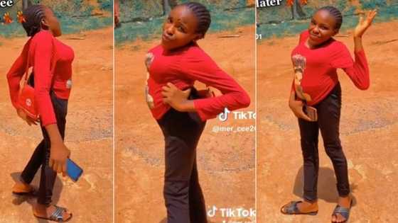 "Don't judge me": Lady with small stature steps out to see her man, video causes buzz online