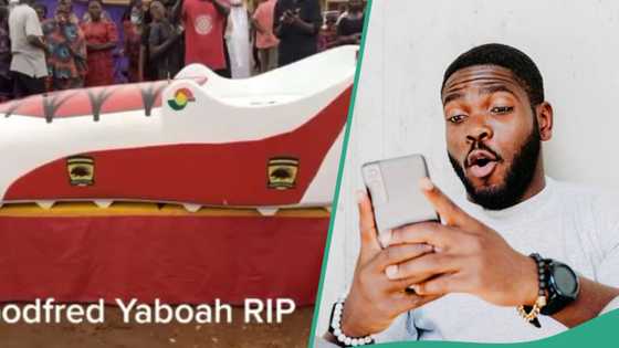 "To rest in peace in Ghana is very difficult": Huge football boot coffin used to bury late player