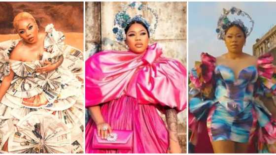 From newspaper dress to transformer look, Toyin Lawani's latest designs are dropping jaws online