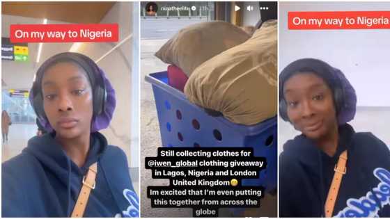 Davido’s alleged side chick Anita says she’s on her way to Nigeria, shares airport video: “This girl stubborn”