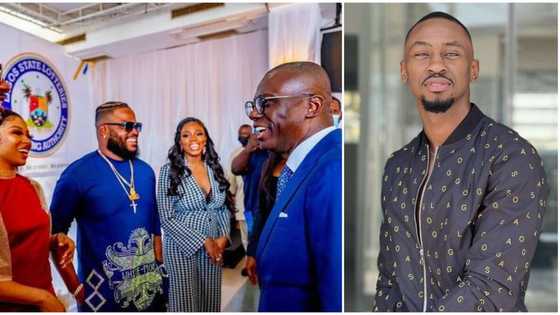 So politicians watch reality shows? Reactions as Sanwo-Olu asks for Saga as he meets with BBNaija finalists