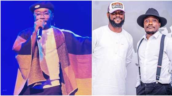 Weeks after saying he has no affiliations with Tinubu, singer Brymo meets Jagaban's son, pictures trend