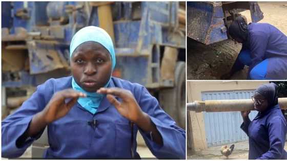 "I will pick a husband myself": Nigerian lady who drills boreholes reveals, says she feels like a man at work