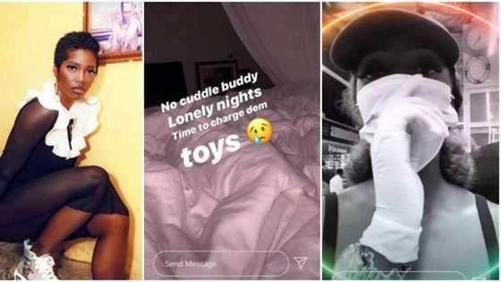 Tiwa Savage promises to charge ‘toys’ as she complains of loneliness while staying at home