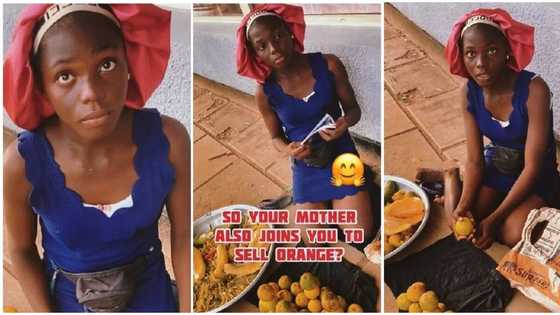 "My father abandoned us": Beautiful girl, 15, seen hawking oranges in the streets, video goes viral
