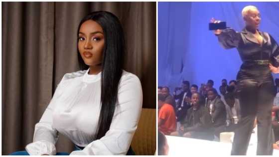 "Don't try it again please": Reactions as Chioma Rowland walks runway at fashion show