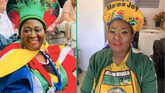 Mama Joy returns with South Africa's AFCON trophy, fans celebrate: "You represented us well"