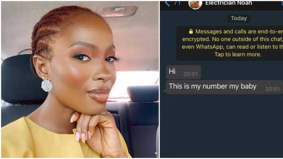 This is my number baby: Nollywood actress Jemima Osunde in stitches after hilarious message from electrician