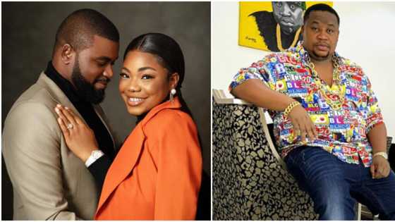 "I dey come your wedding, hope you're ready:" Cubana Chiefpriest tells Mercy Chinwo, singer happily reacts