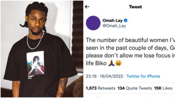 Singer Omah Lay prays earnestly to God for him not to lose focus after recently sighting very beautiful women
