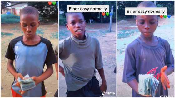 I will give it to my mum to use & buy garri - Nigerian kids who 'picked' money at party speak in touching video