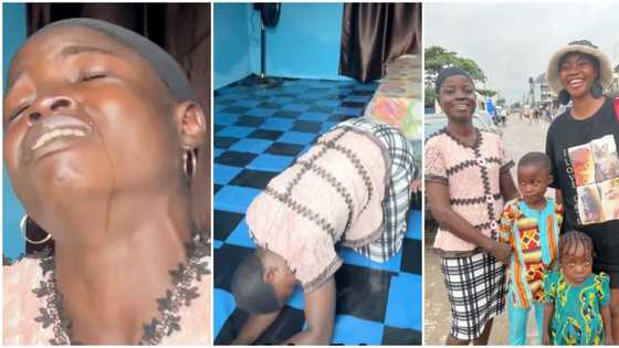 "I'm crying right now": Tears flow as widow gets shocked with gift of rented apartment, N50,000 cash in video