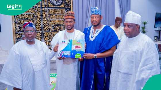 Yusuf Buhari ya gana da gwamna Radda bayan sayen fom din takara a Katsina
