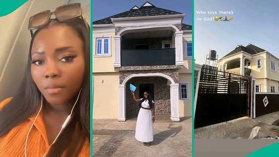 Young lady displays grand mansion she completed in 13 months, video inspires TikTok users