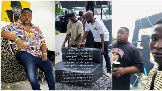 "Left your job undone and came to make video": Cubana Chiefpriest reveals why he looked down on young man