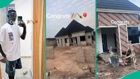 Nigerian man shows off progress of house he has been building from scratch, video inspires many