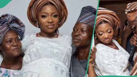 "He's a wicked man": Video, photos from Mohbad's wedding to Wunmi surface, netizens drag his dad