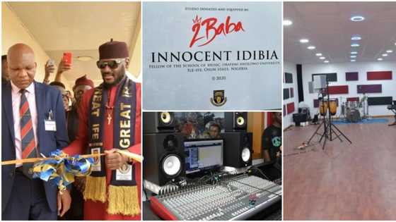 2baba shares official photos of well-furnished music studio he donated to OAU, gives reason for his generosity