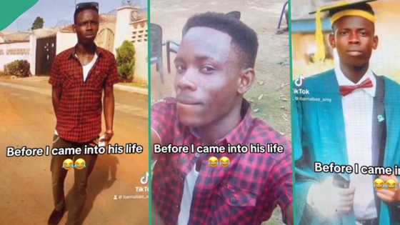 Nigerian lady releases old pictures of her boyfriend, says she picked him from the gutters