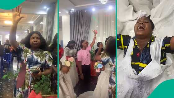 "Who are the prize again?" Nigerian ladies in bridal gowns cry out in church, ask God for husbands
