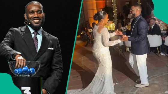 Jay-Jay Okocha steals the show with touching father-daughter dance at her wedding in Spain, video