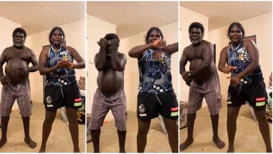 Cute man shows off bare belly, takes on daughter on dance floor, shakes body nicely, sweet video goes viral