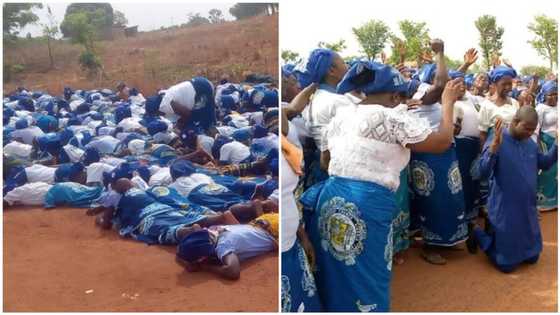 Church women in Benue pray against coronavirus in viral photos