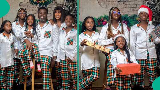 Christmas pyjamas season: Mercy Johnson's family photos go viral, celebs, fans react