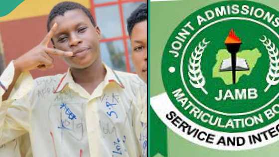 JAMB result of boy who signed out of school in style surfaces, netizens praise his good performance