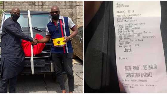 Reactions as ex-governor Fayose's brother, Issac, shows receipt of N500k seed he sowed in church
