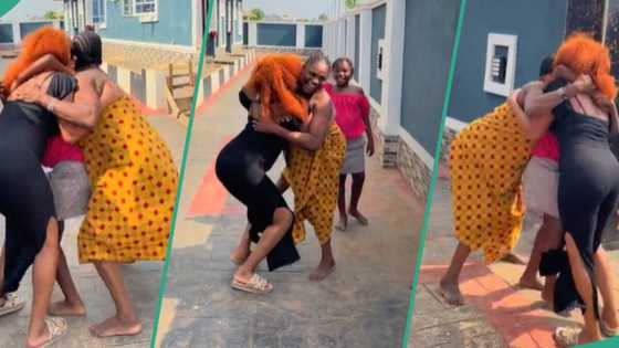 Lady returns from Europe after many years, reunites with mum, she hugs her, dances with daughter