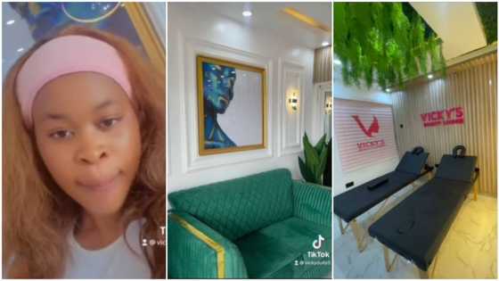 19-year-old Nigerian girl becomes her own boss, opens big salon, decorates it to look beautiful in video