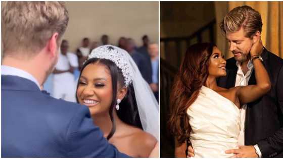 Feel the love as Simi Drey exchanges wedding vows with Oyinbo lover in stunning video: "It was beautiful"