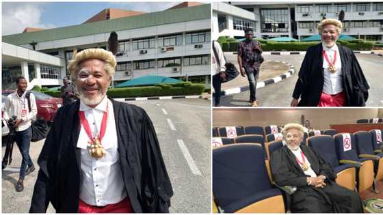 Nigerian lawyer storms Supreme Court proceeding dressed like a native doctor, video causes a huge stir